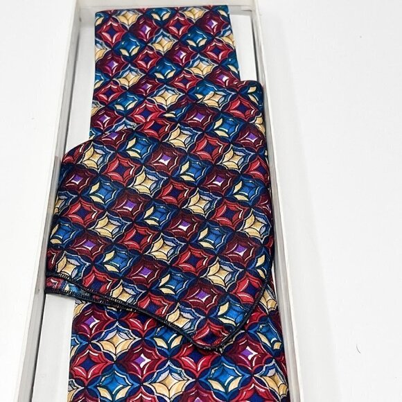 Christian Dior Other - CHRISTIAN Dior SILK Tie, Monsieur, Men's, Burgundy/blue/yell Made in USA Vintage